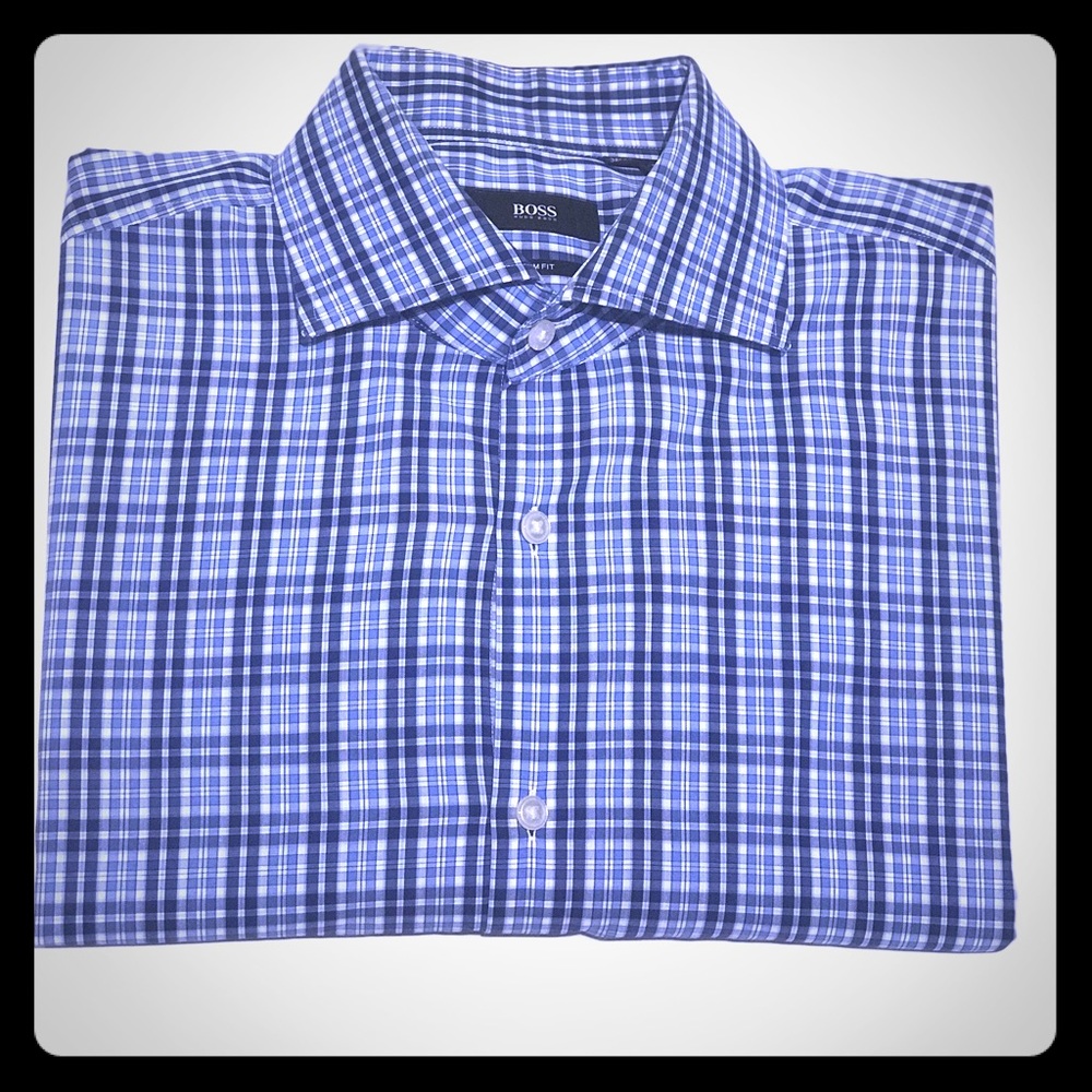 Hugo Boss Plaid Button Up